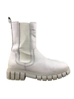 Shoe The Bear Women's Size 40 Rebel Chelsea Off White Leather Slip On Boots FAIR